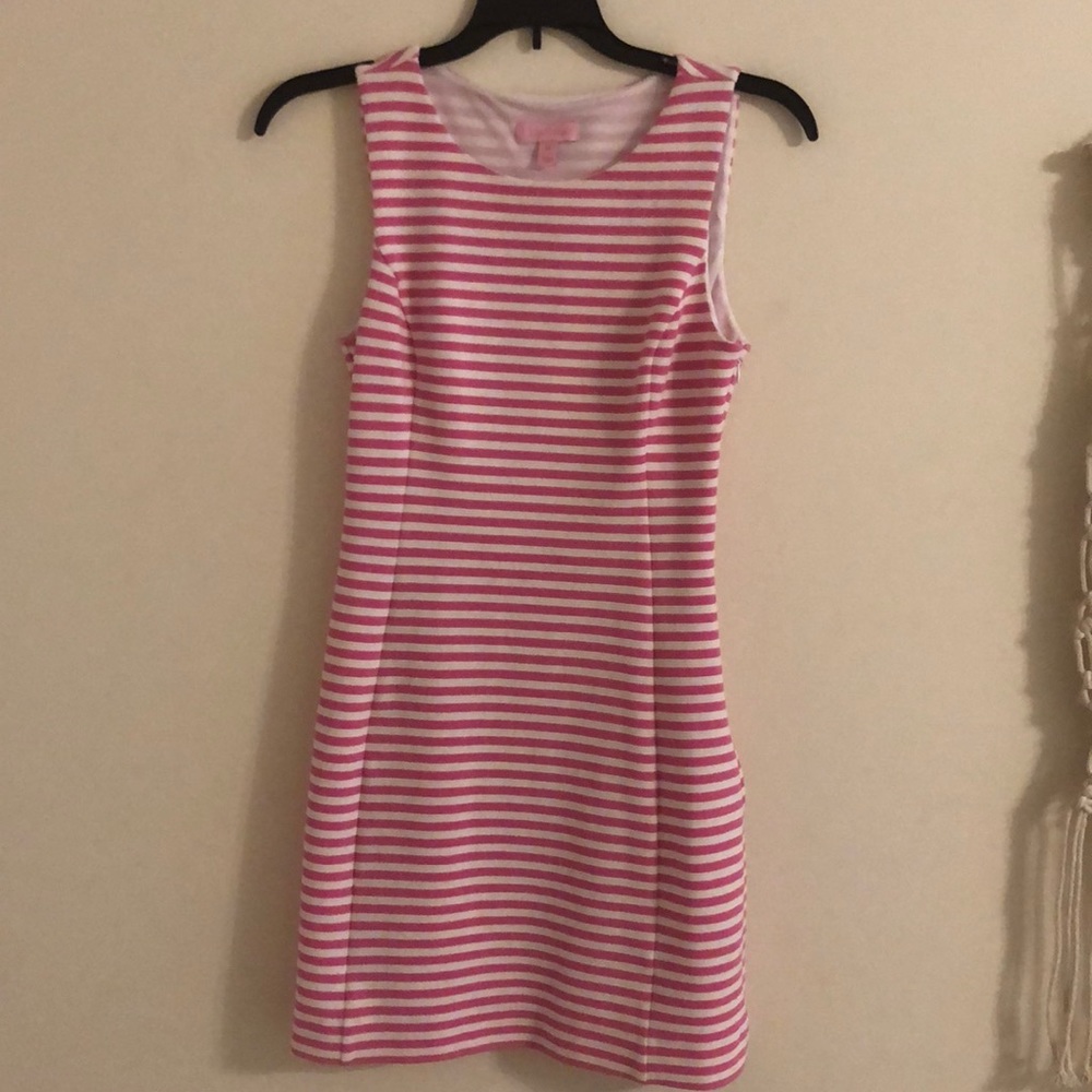 pink stripped lily Pulitzer dress